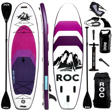 Polar Outdoors by Roc Inflatable Stand Up Paddle Board with Premium SUP Paddle Board Accessories Wide Stable Design NonSlip Comfort Deck for Youth  Adults
