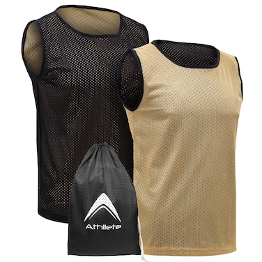 Athllete Reversible Pinnies Set of 6  Free Carry Bag Basketball Soccer Training Vest Team Scrimmage Practice Jersey