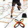 ALPHAWORX Agility Ladder Agility Training Equipment Soccer Speed Ladder Football Footwork Ladder Workout Ladder for Kid Adult Foldable Instant Setup  TangleFree  Carry Bag 488412 Rung