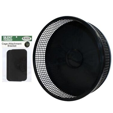Exotic Nutrition Silent Runner Pro  Sugar Glider Exercise Wheel Black with Attachment