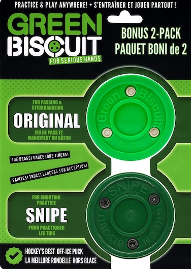 Green Biscuit Combo PassingShooting Training Pucks