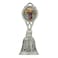 VILLAGE GIFT IMPORTERS Saint Christopher and Our Lady of Lourdes Bell  35 Tall  Beautiful SilverTone Metal with Full Color Saint Images  Great for Catholic Bikers and Travelers