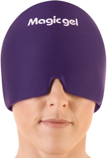 Magic Gel Migraine Ice Head Wrap  Real Migraine  Headache Relief  The Original Headache Cap  Cold Comfortable Dark  Cool Endorsed by Physicians Loved by Thousands Purple