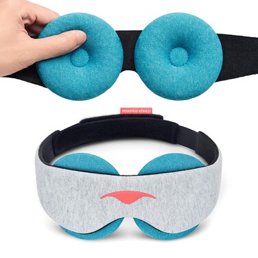 Manta Sleep Cool Mask  Blackout Cooling Eye Mask with Zero Eye Pressure Ceramic Cooling Beads ing Mask for Migraine Headaches ing Allergies Puffy Eyes  Sinus Relief