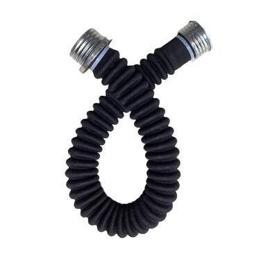 Mask Accessories Airway 05M Tube for Connecting Canister and Gas Mask Protective Respirator Rubber Wave TubeBlack