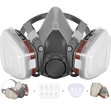 WAKYFLX Respirator Mask  Half Face Gas Mask  Respirator Mask with Filters