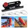 AUFER Universal Aluminum Adjustable Quick Release Roll Bar Fire Extinguisher Mount Holder with 8 Clamps for Jeep Wrangler UTV Polaris RZR Boat and Home Office Garden etcfor 110 Lb Extinguishers