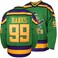 Charlie Conway 96 Mighty Ducks Adam Banks 99 Movie Ice Hockey Jersey Green White