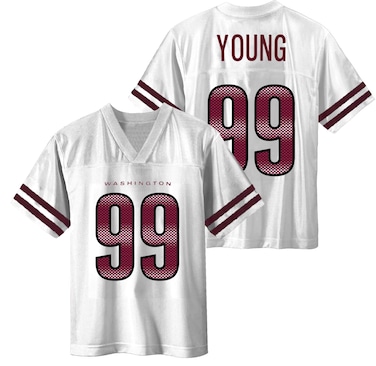 Chase Young Washington Commanders 99 White Kids Youth 820 Alternate Away Player Jersey