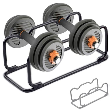 Gitzer 2 in 1 DumbbellBarbell Rack Holder Steel Strength Training Dumbbell RackUniversal Dumbbell Storage StandStorage RacksStand Weight Lifting Dumbbell Storage Holderfor Home Gym Exercise