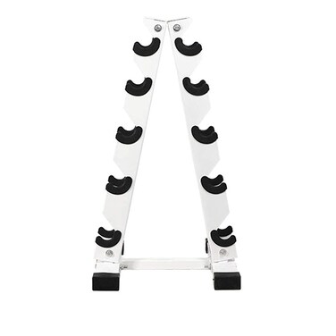 BiJun White Dumbbell Rack Weight Rack for Dumbbells Solid Steel Storage Weight Holder Rack for Dumbbells AFrame Small Weight Racks Free Weights Dumbbells for Home Gym Exercise