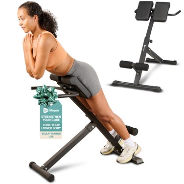 LifePro Multipurpose Roman Chair  Foldable Back Extension Bench  Ab Bench Workout Chair Versatile AtHome Hyperextension Bench  Ab Chair for WholeBody Training