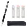 QULLITY KURU TOGA Roulette Model 05mm Gunmetallic body  HBB2B Refills original Black slim pen case