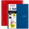 Spiral Notebooks  Study App 2 Pack 5 Subject College Ruled Paper 200 Sheets 216 cm x 279 cm Pacific Blue  Fire Red 38459