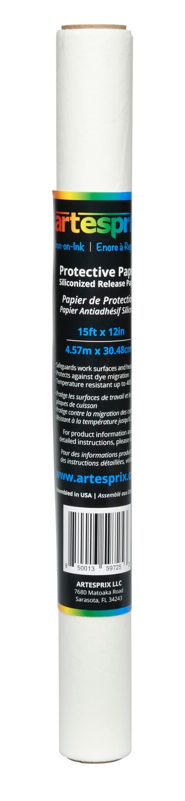 Artesprix Protective Paper for Sublimation and Vinyl Transfer Projects 12 inch x 15 feet