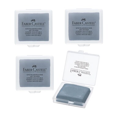 FaberCastell Erasers  Drawing Art kneaded Erasers Large Size Grey  4 Pack