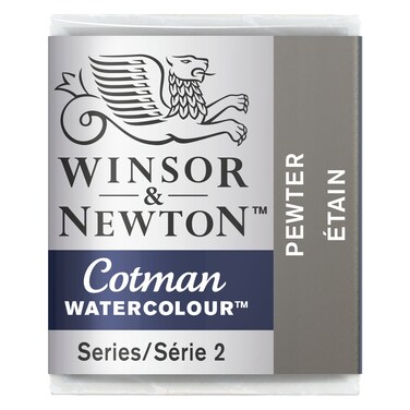 Winsor  Newton Watercolour Paint Pewter Half PAN