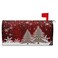 Wamika Merry Christmas Tree Winter Snowflake Pine Mailbox Covers Standard Size Red Christmas Tree Wood White Snow Magnetic Mail Wraps Cover Letter Post Box 21 Lx 18 W