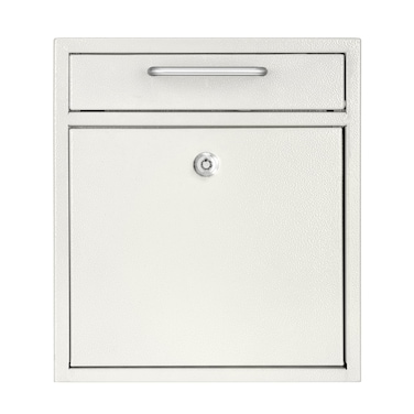 AdirOffice Locking Drop Box  Wall Mounted Mailbox  Medium White