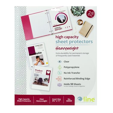 CLine HighCapacity TopLoading Sheet Protectors CLI62020