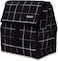 PackIt Freezable Lunch Bag Black Grid Built with EcoFreeze Technology Foldable Reusable Zip and Velcro Closure with Buckle Handle Perfect for Lunches Large