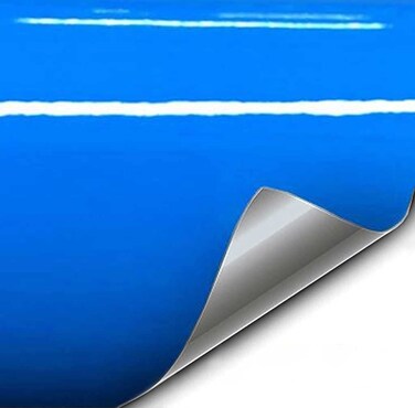VVIVID Smurf Blue Gloss Vinyl Car Wrap Film 1 Foot x 5 Feet Roll DIY Easy to Install NoMess Decal