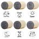 happylain 6 PCS Round Wood Rubber Stamp for School Teachers English Toy Stamp