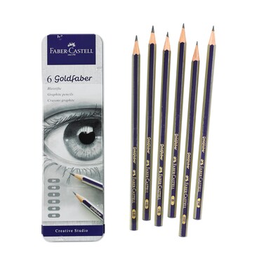 FaberCastell Creative Studio Graphite Sketch Pencil Set  6 Graphite Pencils 2H HB B 2B 4B 6B
