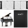 Tideme Sheet Music Folder 4 Pages Expand Piano Sheet Music Binder Hold 64 Pages A4Size Sheets Writable Choir Folder for Holding Sheet Music and Storing Files