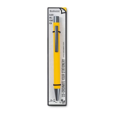 IF Bookaroo Pen soft touch colour coated pen with black ink  YELLOW