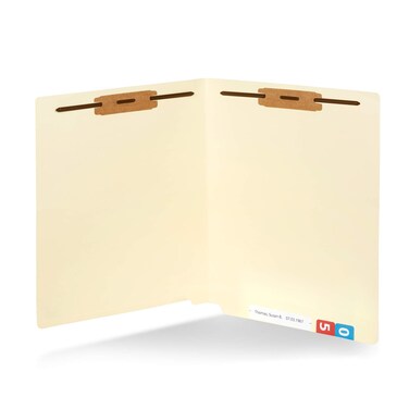 Blue Summit Supplies Heavyweight Manila Fastener File Folders with End Tabs Reinforced Straight Cut End Tab Folders with 2 Fasteners Standard Medical File Folders Letter Size Manila 50 Pack