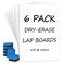 Scribbledo 6 Pack Dry Erase Lap Board 9X12  Interactive Learning Whiteboard Educational Single Sided Erasers Included