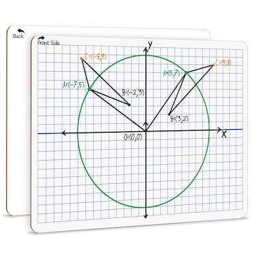 Scribbledo Dry Erase XY Axis Lap Board 9X12  Interactive Learning Coordinate Grid Whiteboard Double Sided