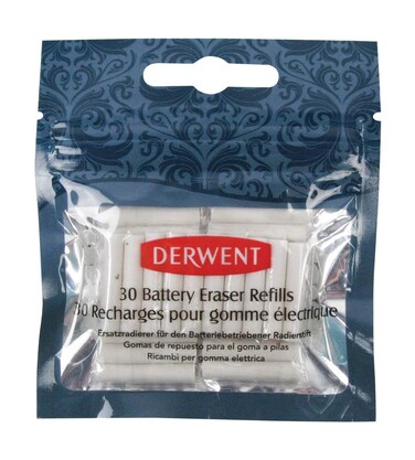 Derwent Replacement Erasers for Derwent Battery Operated Eraser 30 Count Refills 2300023