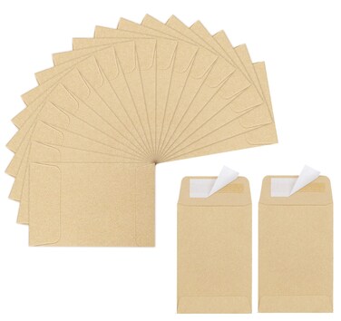 Joyberg 180 Pack Coin Envelopes 23535 Brown Kraft Small Envelopes FullFlap Seal Seed Packets Envelopes Seed Envelopes Mini Envelopes for Office Home School