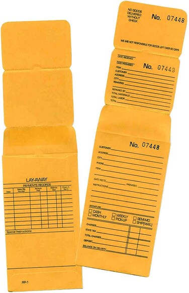 888 Display 100 Jewelry Repair Envelopes Numbered in Consecutive Order