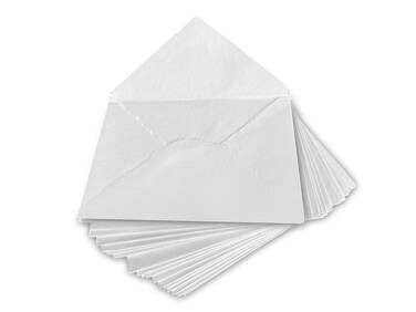 Wanderings Handmade White Deckle Edge Envelope  425x625  11x16 cm  Package of 25  for Announcements Wedding Invitations Greeting Cards Crafts  Thick 250 GSM