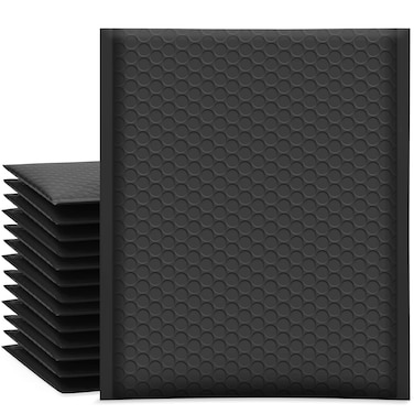 UCGOU 2 85x12 Black Poly Bubble Mailers Padded Envelopes Self Seal Mailing Envelopes Pack of 25