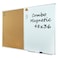 Lockways Magnetic Dry Erase Board and Cork Bulletin Board Combination 36 x 24 Inch Magnetic Combination Board UltraSlim Silver Aluminium Frame