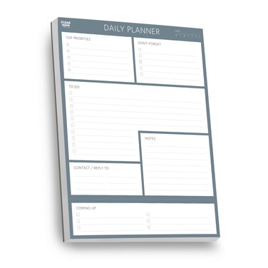 Clear Mind Concepts Daily Planner Desk Pad   A5 Size  100 Undated Tear Off Sheets 120gsm Thick Paper  To Do Checklist Notes for Home Business Office Study Productivity Planning and Organising
