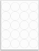 Next Day Labels LaserInk Jet White 2 Round  20 Per Page  500