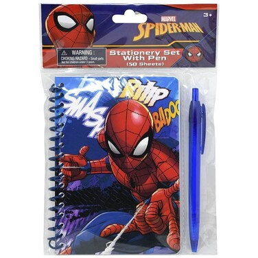 Innovative Designs Spiderman Movie  Spiral Notebook with Pen in Poly