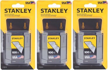 Stanley 11921A 1992 Heavy Duty Utility Blades wDispenser 100 per Package 3 packages 300 Blades