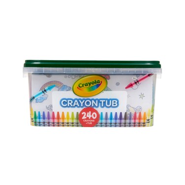 Crayola 240Ct Plastic Crayon Tub