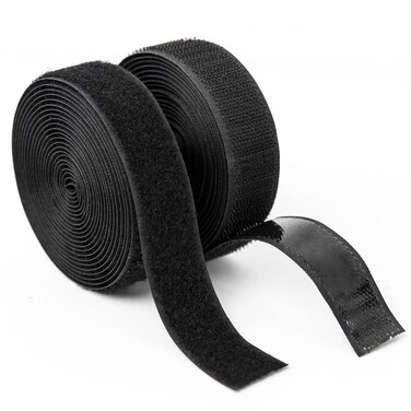 Art3d 4ft x 1 in Hook and Loop Rolls Sticky Back DoubleSided Adhesive StripHeavy Duty