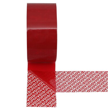 WELSTIK Tamper Tape Red Tamper Evident Security Seals Tape Transfer Tamper Proof Security Void Tapes Red 188 inch x 55 Yards