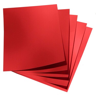 Hygloss Red Metallic Foil Board Card Stock Sheets Arts  Crafts Classroom Activities  Card Making 100 Pack 85 x 11Inch 100 Count