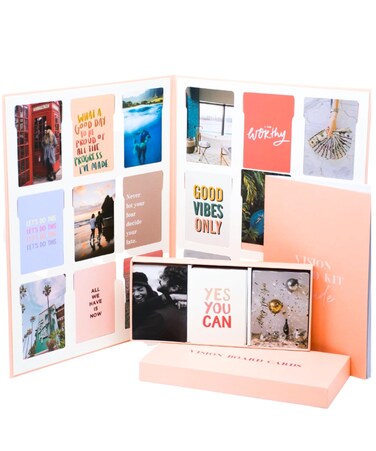 Vision Board Kit  Vision Board Supplies Dream Board Mood Board Collage Book  150 Vision Board Pictures Quotes  Interchangeable Cut Tape GlueFree Vision Board Book  Create Visualize Inspire