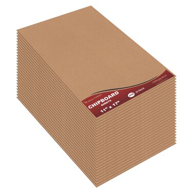 Mega Format Cardboard Sheets Chipboard Sheets Chip Board Paperboard 030 Thick  Cardboard Paper Cardboard Inserts for Mailers Cardboard for Crafts Large Cardboard Sheets 11 x 17 25Pack