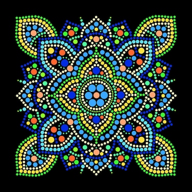 Plaid Traditional Mandala Modern Dot Kit 14 x 14 Paint by Numbers for Adults and Kids EasytoFollow DIY Crafts Art Supplies with A Textured Finish 17862